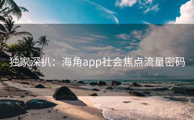 独家深扒：海角app社会焦点流量密码