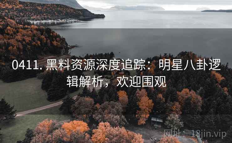 0411. 黑料资源深度追踪：明星八卦逻辑解析，欢迎围观
