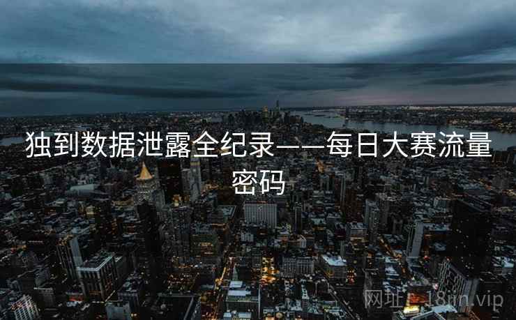 独到数据泄露全纪录——每日大赛流量密码